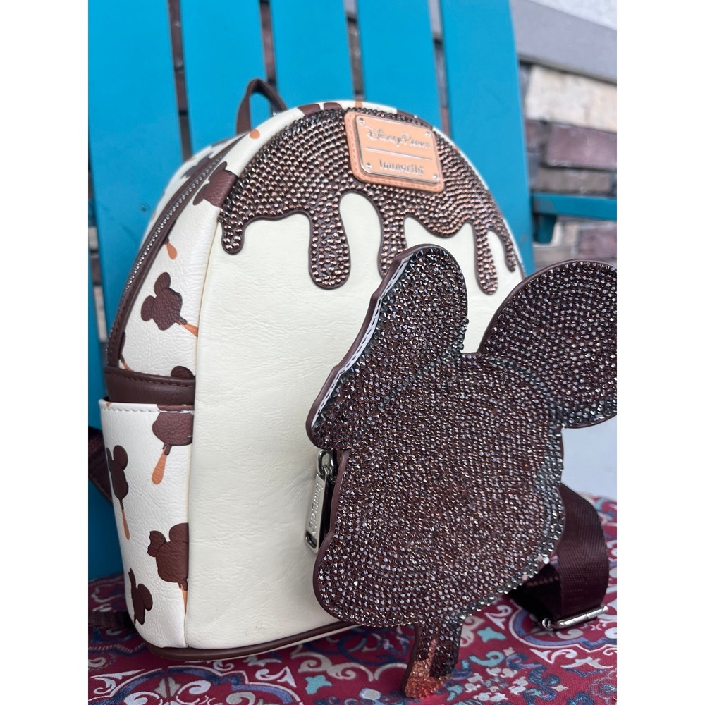 LIMITED Custom Gems Disney Parks Mickey Ice Cream Bar Loungefly Mini Backpack - Picture 2 of 10